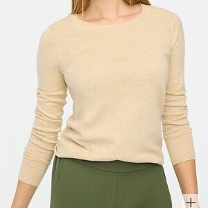 J. Crew Tan Cotton Teddie Sweater Medium
